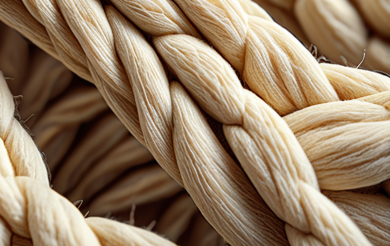 **"Close-up microscopic view of cotton fibers, showing twisted shape and rough surface. Emphasize detail and texture. Natural lighting."** (This visualizes the microscopy section).