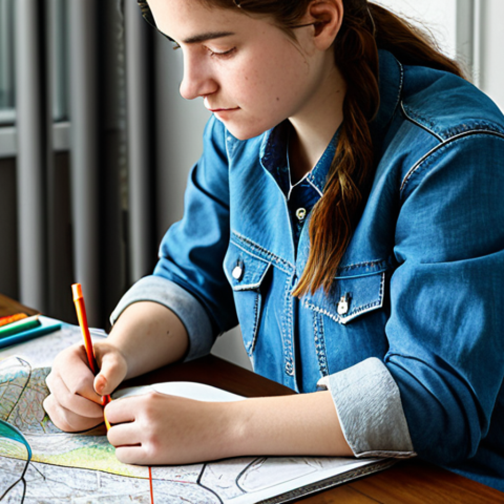 Textile Design Student - Study Session**

A young, fully clothed student in a bright, modern apartment, surrounded by fabric samples, design sketches, and a textbook. She's working on a map of textile terminology, highlighting key concepts with colorful markers. The scene is well-lit, capturing the focus and determination of the student. Appropriate attire, safe for work, professional, natural proportions, well-formed hands.

**