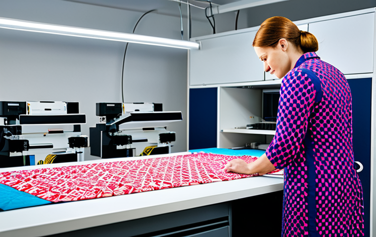 **

"A textile technician creating a unique fabric print, using digital design software in a bright, modern studio. The technician is fully clothed in appropriate work attire. The design features vibrant colors and intricate patterns. Safe for work, appropriate content, fully clothed, perfect anatomy, natural proportions, professional, high quality."

**