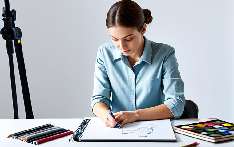 섬유기사 필기시험의 고득점 전략 - **

"A professional fashion designer in a brightly lit studio, sketching designs on a large notepad,...