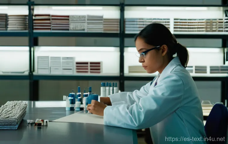 섬유기사 실기시험의 준비 방법 - **Prompt 1: The Fabric Architect - Exploring Fiber and Weave**
"A detailed, professional photogr...