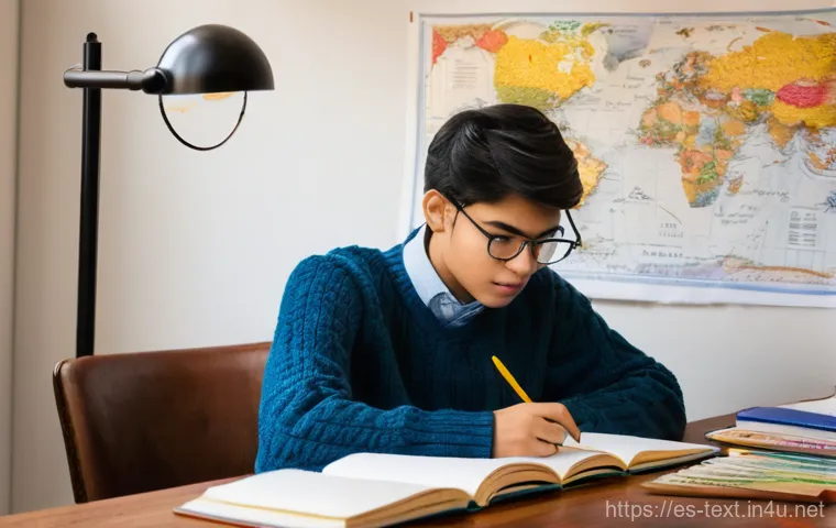 섬유기사와 필기시험 준비 단계 - **Prompt:** A focused, gender-neutral student, around 20-25 years old, wearing a comfortable yet mod...