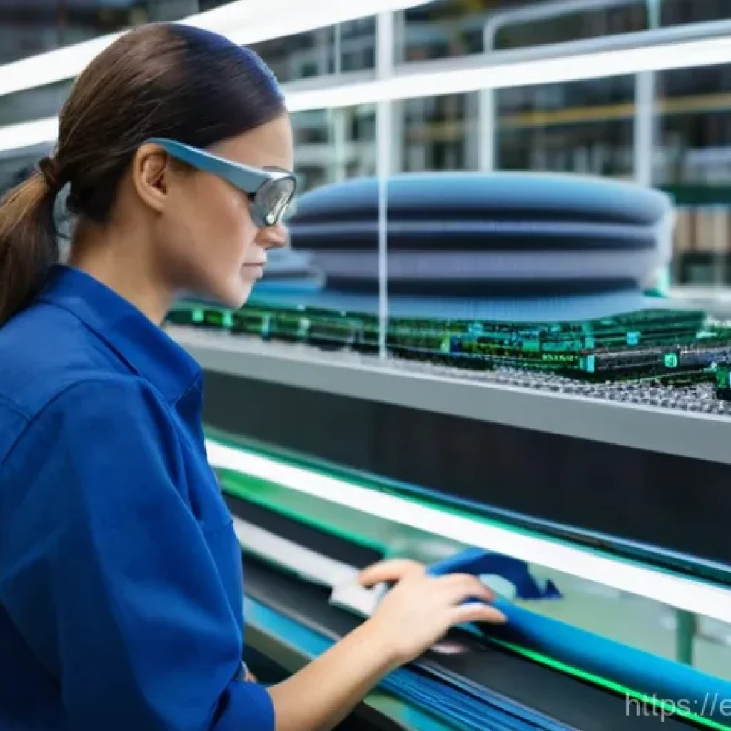 섬유기사 실기시험의 중요성 - **Prompt 1: Future of Sustainable Textile Manufacturing**
"A highly detailed, photo-realistic im...