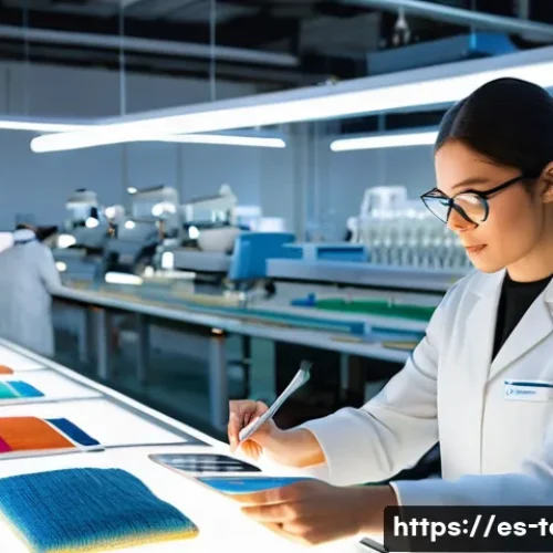 섬유기사 필기시험 예상 질문 - **Prompt for: The Art and Science of Textile Production**
    A brightly lit, modern textile researc...