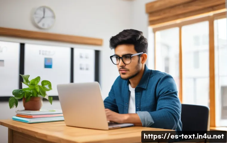 섬유기사 필기시험의 준비 방법 - A focused young Hispanic student studying in a bright, quiet home office with natural light coming t...