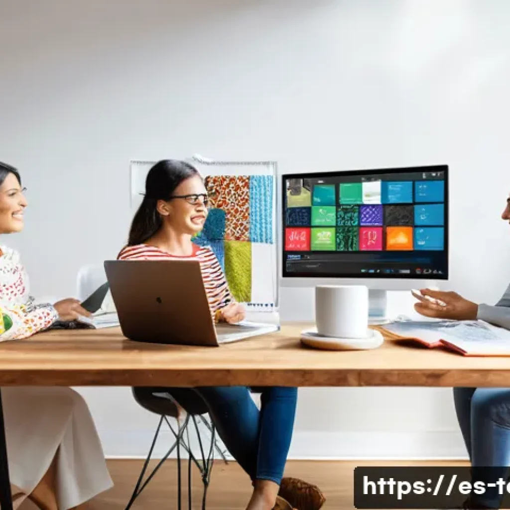 섬유기사와 시험 관련 커뮤니티 - A vibrant, modern virtual study group scene featuring diverse young professionals from Spanish-speak...